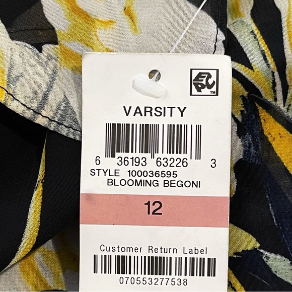 NWT INC Floral Print High-Low Maxi Dress Asymmetrical Ruffles Sundress Size 12 - Picture 7 of 11